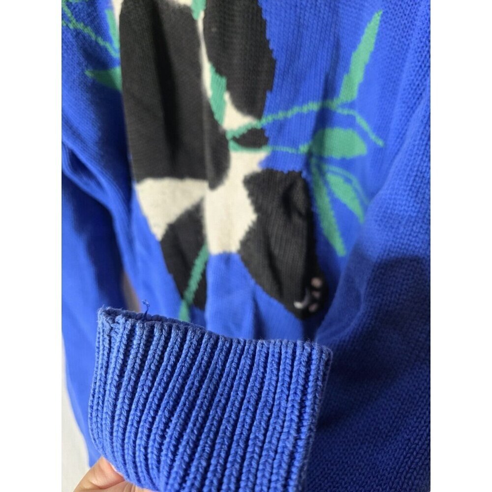 Vintage 90’s panda Cotton blue sweater- Unisex- Fits Like A Large - Picture 10 of 13